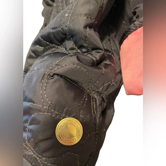 Coach Quilted CC Logo Jacket Coat - Picture 4 of 9